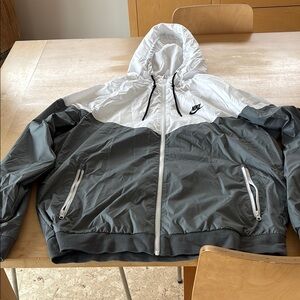 Nike White and Gray Performance Jacket